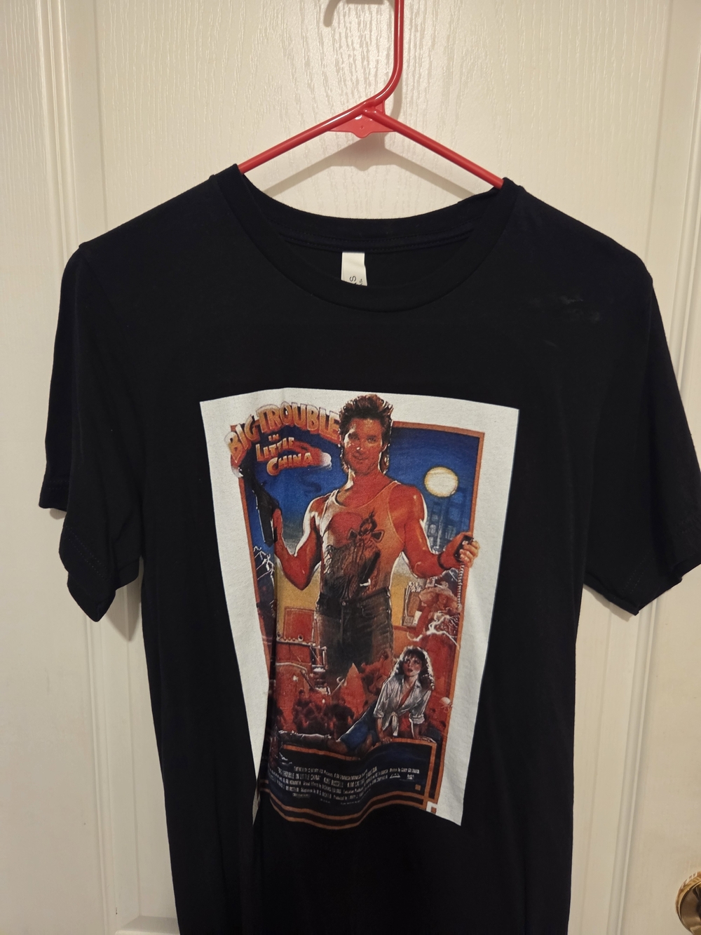 Bella Canvas Black Short Sleeve Tee with Colorful Movie Poster Graphic